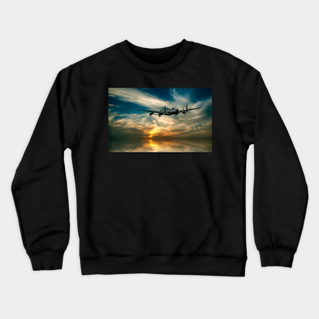 Lancaster Gathering Crewneck Sweatshirt by aviationart